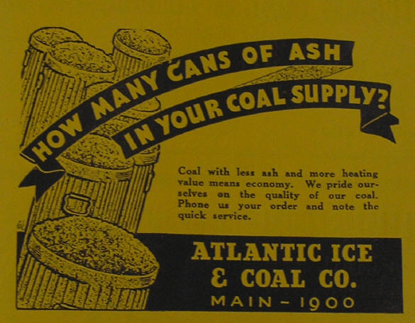 Atlantic Ice and Coal ad, 1935.