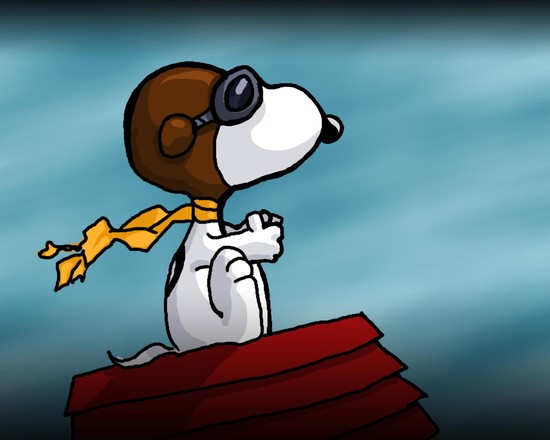 Snoopy vs, the Red Baron.