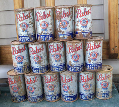 Pabst cans.