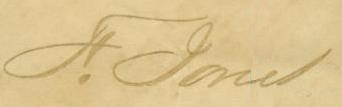 Frank Jones signature.