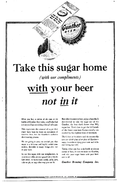 1953 Gunther ad.