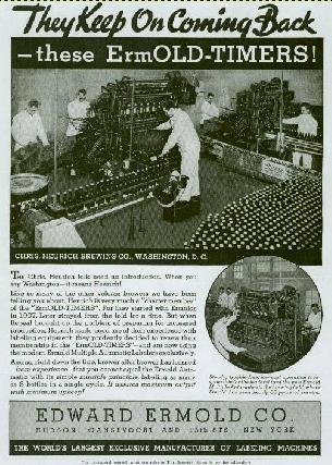 Heurich Bottling line in 1939. Click to see larger version.