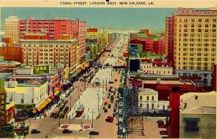 New Orleans Canal street, 1940s.