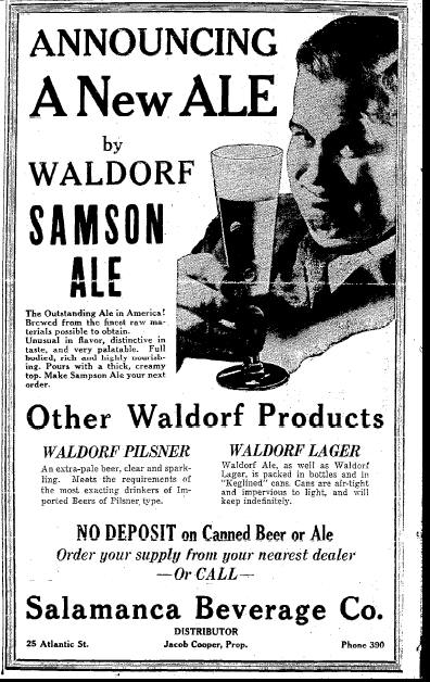 1938 Samson Ale ad.