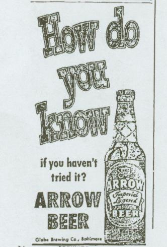 small arrow newspaper ad.