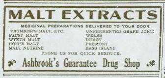 Trommers Malt Extract Ad 1910.