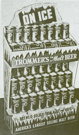 Trommers Malt Beer Display.